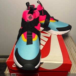 Womens Nike Air Huarache City Sneakers - Pink/Blue/Yellow